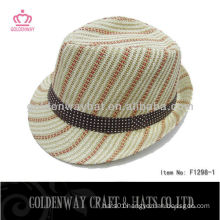 paper straw woven fedora hat